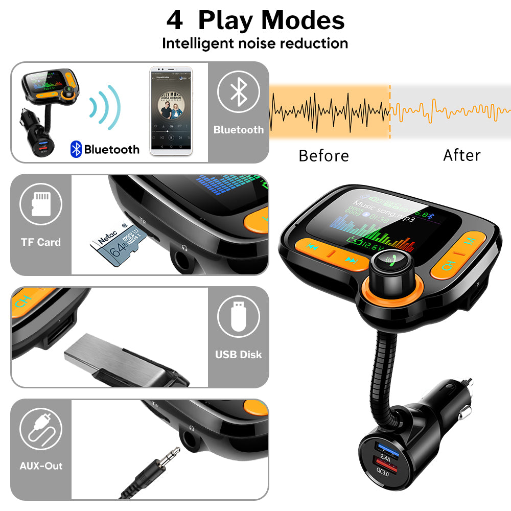 Car Bluetooth Multi-Function Player With Large Color Screen - Tech Trove Boutique